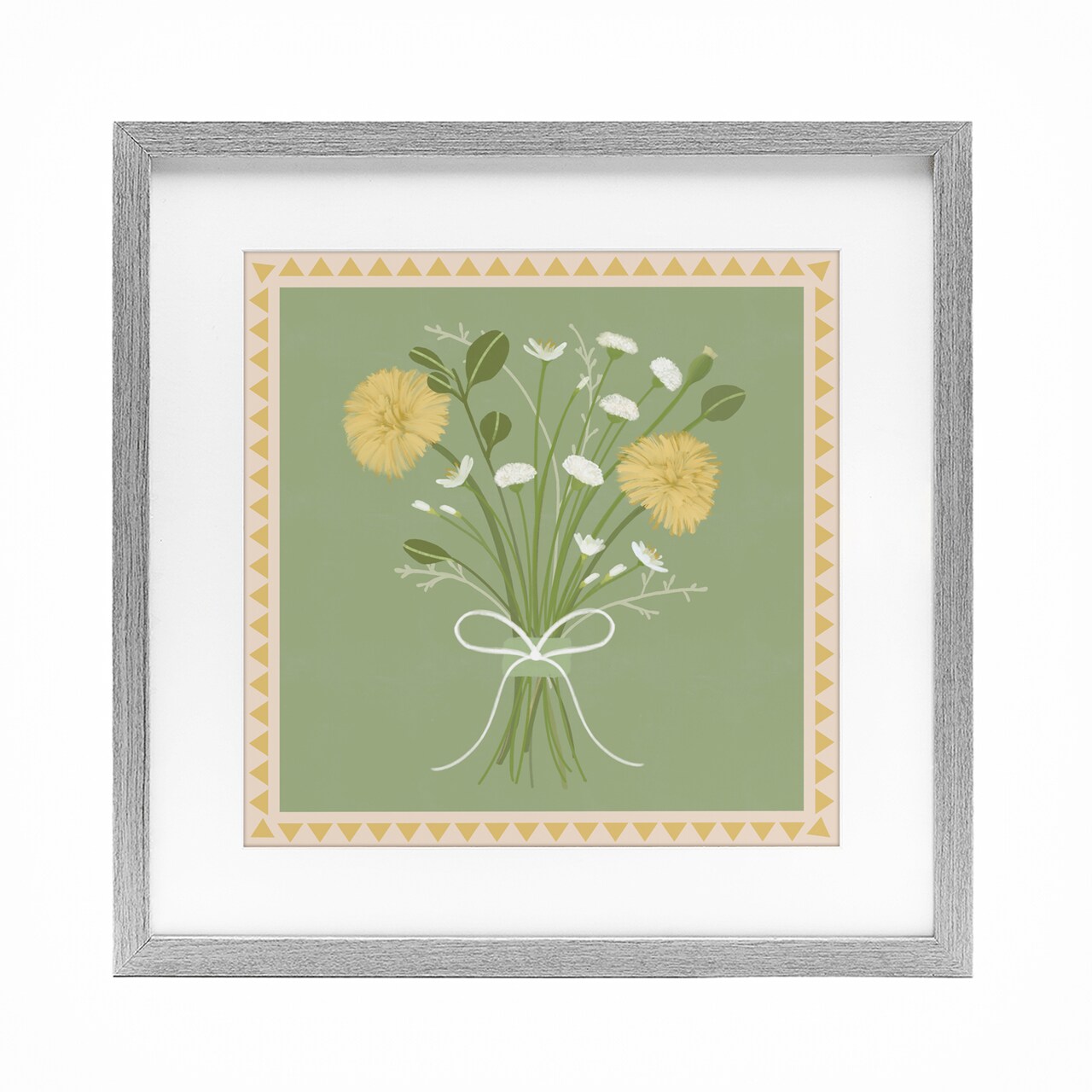 Stupell Industries Bordered Spring Bouquet Framed Print Under Glass, design by Adrienne Morris